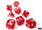 Borealis Passion/white Luminary Polyhedral 7-Dice Set (with bonus die)
