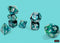 Lustrous Neptune/grey Polyhedral 7-Dice Set (with bonus die)