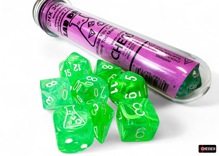 Nebula Gelatinous/white Polyhedral 7-Dice Set (with bonus die)