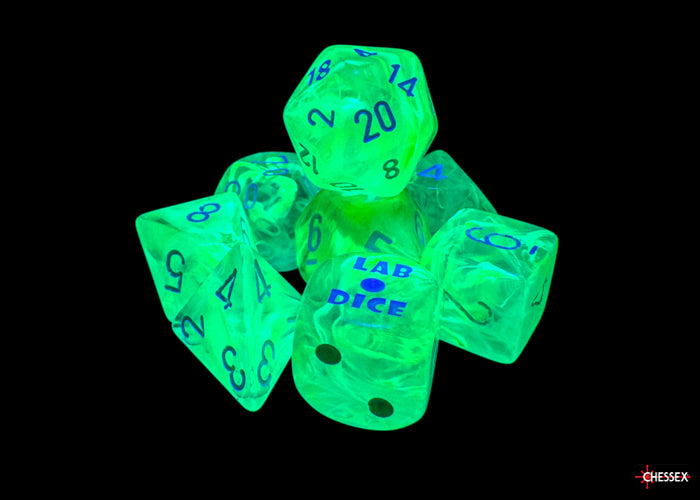 Nebula Gelatinous/white Polyhedral 7-Dice Set (with bonus die)
