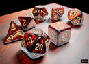 Scarab Mega-hedral Blue Blood/Gold 7-Die Set – Jumbo Chessex RPG Dice | Oversized Polyhedral Dice for D&D & Pathfinder