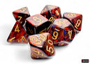 Scarab Mega-hedral Blue Blood/Gold 7-Die Set – Jumbo Chessex RPG Dice | Oversized Polyhedral Dice for D&D & Pathfinder