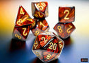 Scarab Mega-hedral Blue Blood/Gold 7-Die Set – Jumbo Chessex RPG Dice | Oversized Polyhedral Dice for D&D & Pathfinder