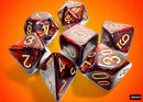 Scarab Mega-hedral Blue Blood/Gold 7-Die Set – Jumbo Chessex RPG Dice | Oversized Polyhedral Dice for D&D & Pathfinder