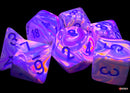 Festive Mega-hedral Pop Art/Blue 7-Die Set – Jumbo Chessex RPG Dice | Oversized Polyhedral Dice for D&D, Pathfinder & TTRPGs