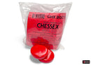 Chessex Opaque Red 30mm Backgammon Checkers – 15-Piece Set (Bagged)