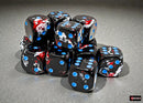 (Preorder) Brush Dark Side/blue 16mm d6 Dice Block (12 dice)