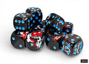 (Preorder) Brush Dark Side/blue 16mm d6 Dice Block (12 dice)