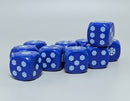 16mm Winter Snowflake Dice – Blue Holiday D6 with Printed Snowflakes (sold per piece)