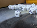 Rare Chessex White with Purple Heart Pips 16mm d6 – Single Die