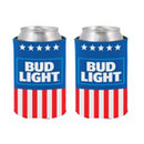 America Classic Bud Light Beer AB Cooler Fits 12 oz Aluminum Can Coozie