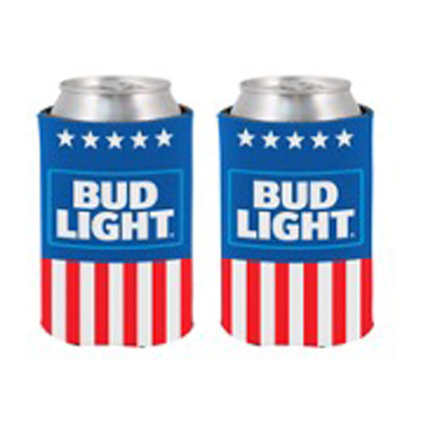 America Classic Bud Light Beer AB Koozie Fits 12 oz Aluminum Can Coozie