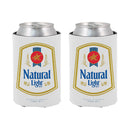 Natural Light Beer AB Cooler  Fits 12 oz Aluminum Can Coozie White