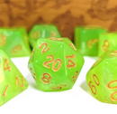 Aurora Collection – "Luminous Lime" 7-Dice Set