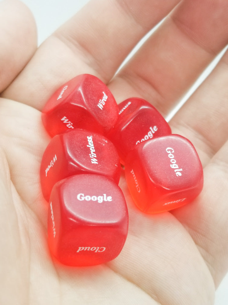 10x Red Computer Dice d6 | Tech Themed Dice 6-Sided 16mm Tech Dice 16m