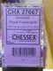 CHX 27667 16mm Block Borealis Royal Purple w/ Gold Numbers Dice Set Chessex