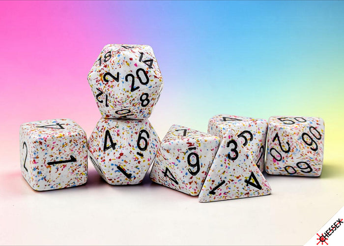 Speckled® BIRTHDAY Chessex Speckled Dice | 7-Dice / 16mm Block / 12mm