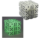 Phantom White Glow in the Dark 16mm Acrylic d6 Dice – Single Glow Dice