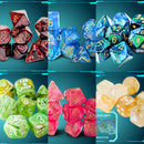 PREORDER Chessex Lab Dice™ 10 Six Color Six-Pack Polyhedral Dice Set Bundle
