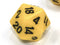 Single d20 Opaque Polyhedral Yellow/black d20 (Sold per die)