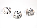 Translucent Polyhedral Clear/black d3 | PT0301 | 3-Sided Dice (sold per die)