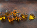 Amber Glow Translucent Dice Set: D&D Roleplaying Essentials