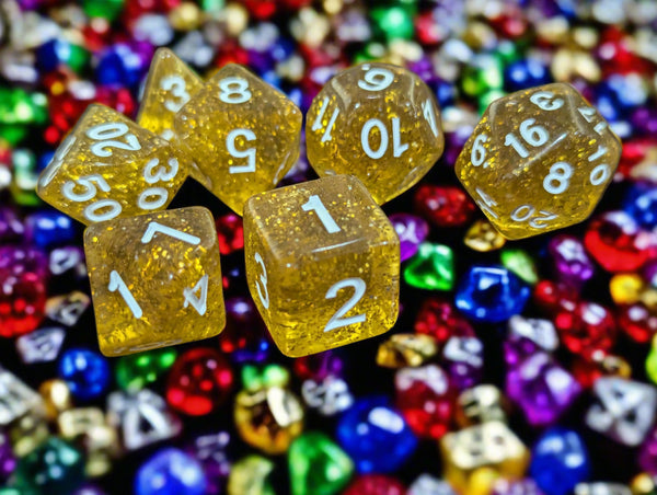 Sparkling Ember Translucent Dice Set: D&D Roleplaying Essentials