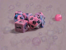 Exclusive Tricolor Radiance Dice Set (Pink, Silver, Blue) – Limited Edition 7-Dice Set