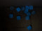 Icy Rocks | 16mm Blue Glow in the Dark Dice with Silver Numbers (sold per piece)