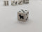 Bulldog Dice Opaque White w/Black Bulldogs 16mm d6 Dice (sold per die)