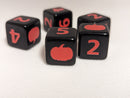 Pumpkin Harvest D6 Dice | Black Dice with Orange Numbers and Pumpkins (sold per die)