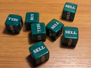 Stocks Dice d6 | Investment Decision Novelty Dice 6-Sided 16mm Funny Dice