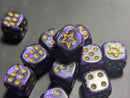 STAR 12mm Pearl Puple d6 | Small Dice with a Gold Star on the '1'