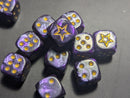 STAR 12mm Pearl Puple d6 | Small Dice with a Gold Star on the '1'