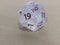 The Time Walker | Clear Glitter 34mm d20 CHONK RPG Dice Set w/Purple