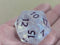 The Time Walker | Clear Glitter 34mm d20 CHONK RPG Dice Set w/Purple