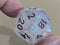 The Time Walker | Clear Glitter 34mm d20 CHONK RPG Dice Set w/Purple