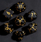 Diamond Crest: Midnight Fortune (Black with Gold Numbers) 7-Dice Set