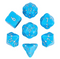 Diamond Crest: Azure Radiance (Light Blue with Silver Numbers) 7-Dice Set