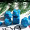 Diamond Crest: Azure Radiance (Light Blue with Silver Numbers) 7-Dice Set