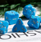 Diamond Crest: Azure Radiance (Light Blue with Silver Numbers) 7-Dice Set