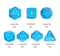 Diamond Crest: Azure Radiance (Light Blue with Silver Numbers) 7-Dice Set