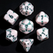 Diamond Crest: Frosted Emerald (White with Green Numbers) 7-Dice Set