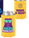 Hazy Beer Hug Beer AB Cooler Fits 12 oz Aluminum Can Coozie Yellow
