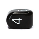 Black with White Ink Arch’d4 Die – Single d4 by Role 4 Initiative | Easy-to-Read Four-Sided RPG Dice