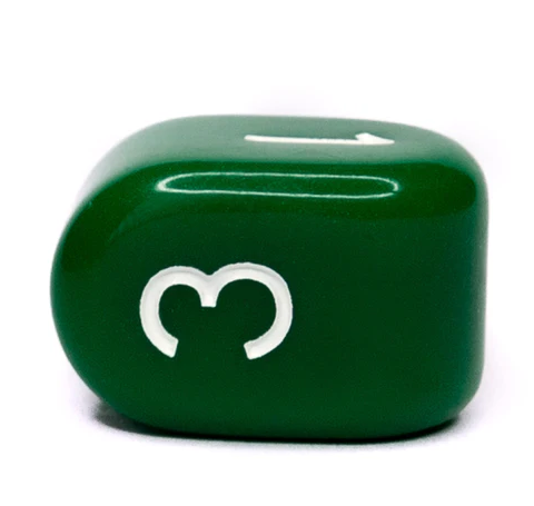 Green with White Ink Arch’d4 Die – Single d4 by Role 4 Initiative | Easy-to-Read Four-Sided RPG Dice (Copy)