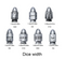 Bulletproof Fate: 7-Dice Bullet-Shaped RPG Resin Dice Set