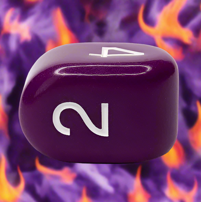 Purple with White Ink Arch’d4 Die – Single d4 by Role 4 Initiative | Easy-to-Read Four-Sided RPG Dice (Copy) (Copy)