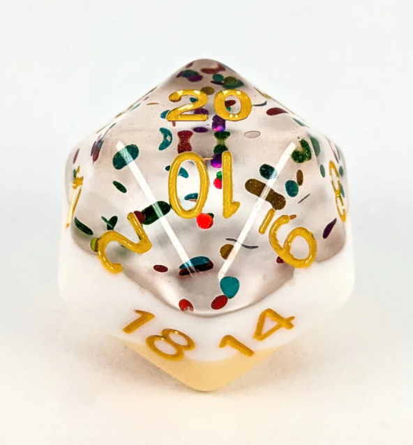 Diffusion Birthday Wishes - 30mm XL d20 | Single Large d20