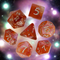 Sunset Nebula 7-Dice Acrylic Dice Set | Irregular Pattern Fill Dnd Dice